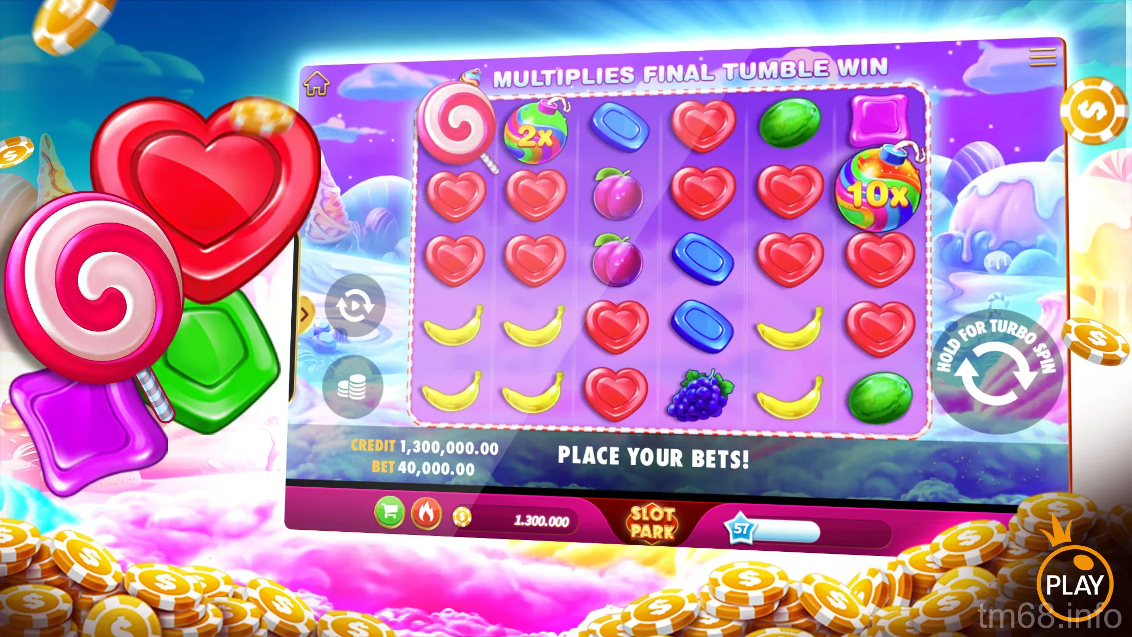 Giao diện ứng dụng tm68 - Chơi game